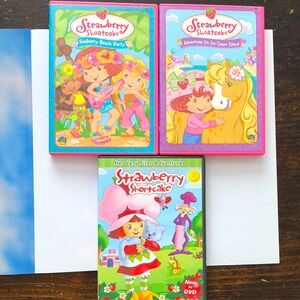 3 dvds of Strawberry Shortcake movies